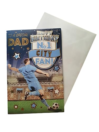 Geburtstagskarte "Express Yourself" für den Vater Nr. 1 Stadtfan – inklusive Umschlag – Fußball Fan Geburtstagskarte für Papa von Sensations / Xpress Yourself
