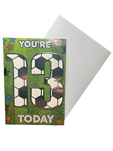 Sensations / Xpress Yourself Geburtstagskarte für Jungen mit Aufschrift You're 13 Today von Sensations / Xpress Yourself