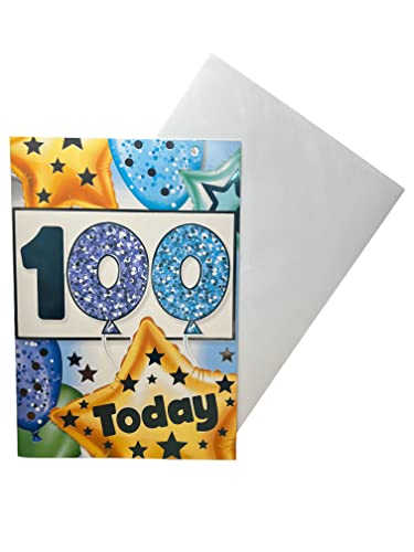 Sensations / Xpress Yourself Geburtstagskarte zum 100. Geburtstag zum 100. Geburtstag - Fröhliches und lebendiges Design - inklusive Umschlag von Sensations / Xpress Yourself