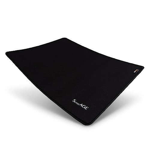 SenseAGE Cordura Gaming Mauspad XL (380x300x3 mm), Landlebiger, Wasserdichter Mousepad mit Ausgezeichnete Gleiteigenschaften & Ruschfester Gummibasis für Computer, Laptop, Schwarz von SenseAGE