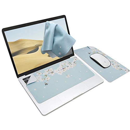SenseAGE Microfasertuch Tastaturschutz mit attraktiv Bilder für 13 Zoll Laptop MacBook | 3 in 1 Mauspad, Bildschirmreiniger, Display-, Tastaturabdeckung | Notebook Schutztuch, Biene von SenseAGE