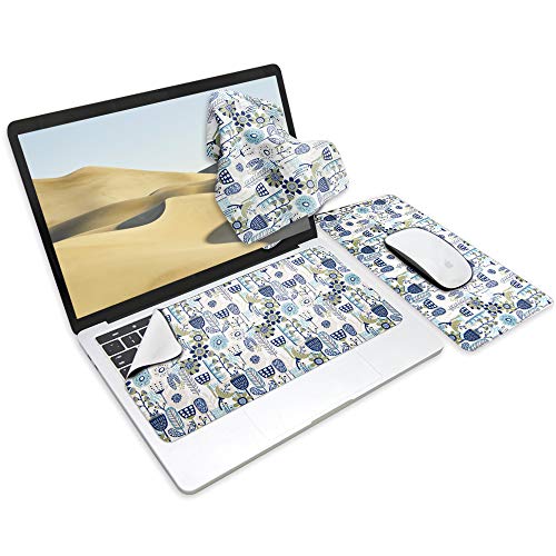 SenseAGE Microfasertuch Tastaturschutz mit attraktiv Bilder für 13 Zoll Laptop MacBook | 3 in 1 Mauspad, Bildschirmreiniger, Display-, Tastaturabdeckung | Notebook Schutztuch, Garten von SenseAGE