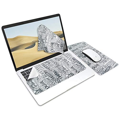SenseAGE Microfasertuch Tastaturschutz mit attraktiv Bilder für 13 Zoll Laptop MacBook | 3 in 1 Mauspad, Bildschirmreiniger, Display-, Tastaturabdeckung | Notebook Schutztuch, Graffiti von SenseAGE
