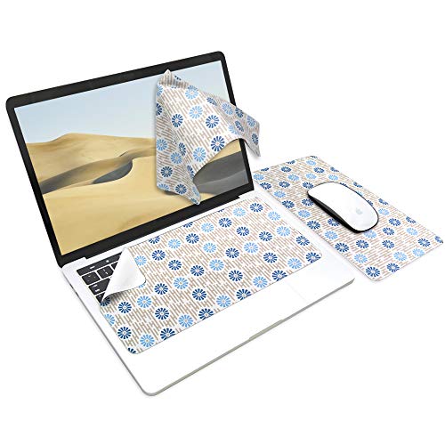 SenseAGE Microfasertuch Tastaturschutz mit attraktiv Bilder für 13 Zoll Laptop MacBook | 3 in 1 Mauspad, Bildschirmreiniger, Display-, Tastaturabdeckung | Notebook Schutztuch, Regenschirm von SenseAGE