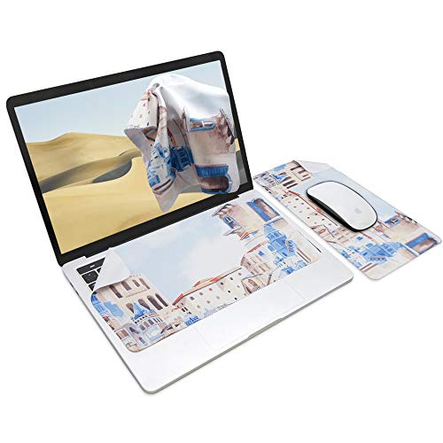 SenseAGE Microfasertuch Tastaturschutz mit attraktiv Bilder für 13 Zoll Laptop MacBook | 3 in 1 Mauspad, Bildschirmreiniger, Display-, Tastaturabdeckung | Notebook Schutztuch, Straße II von SenseAGE