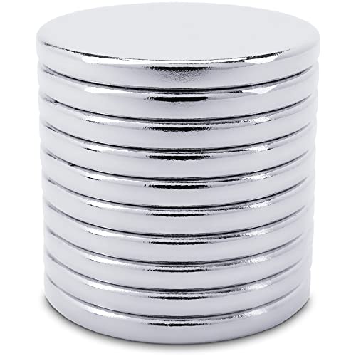 SENSEI® Extra Starke Magnete – 10 Stück (20x2 mm) – Rund & Flach, ca. 4 kg Haftkraft – Große Neodym Magnete für Magnettafel, Pinnwand & Basteln von Sensei