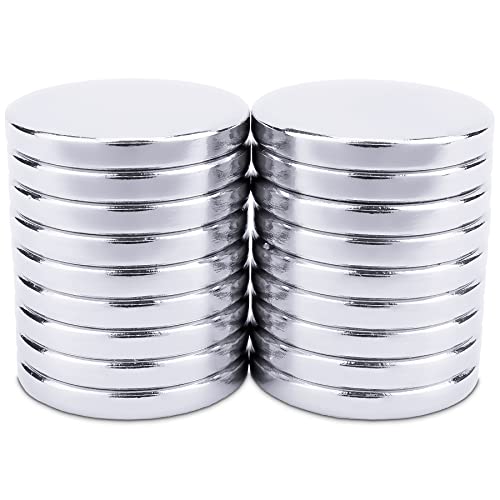 SENSEI® Extra Starke Magnete – 18 Stück (15x2 mm) – Rund & Flach, ca. 3 kg Haftkraft – Mittlere Neodym Magnete für Magnettafel, Pinnwand & Basteln von Sensei