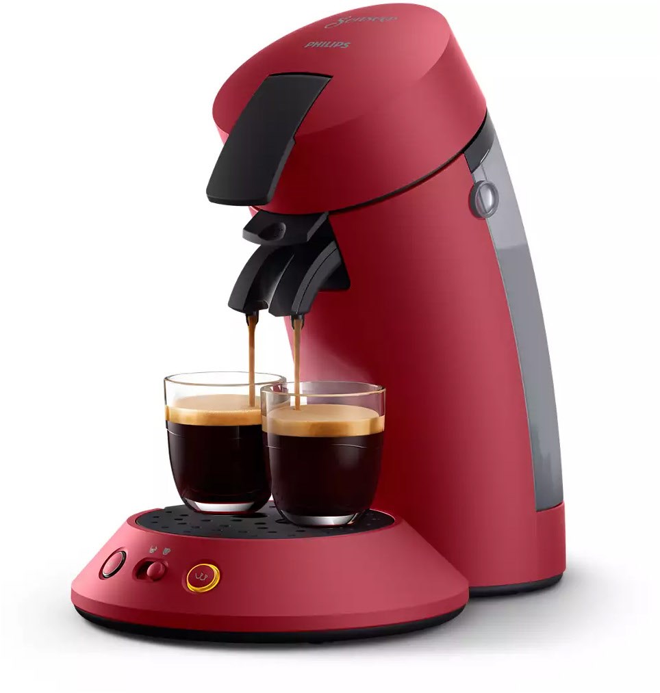 CSA210/90 Original Plus Kaffeepadmaschine dunkelrot matt von Senseo