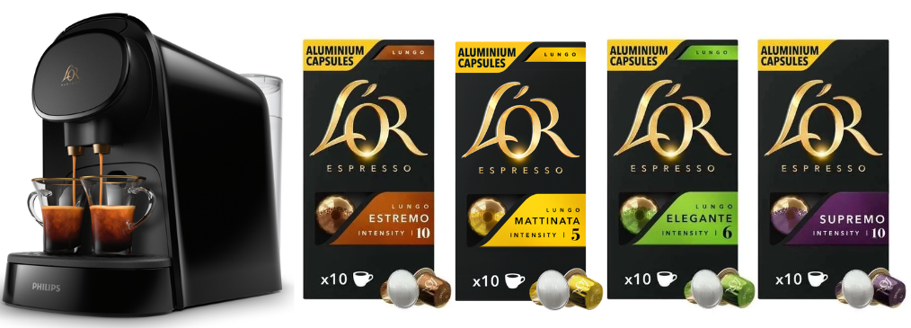 Philips L'Or - Barista Original Coffeemachine + Capsules Starterpack 40 pcs (Bundle) von Senseo