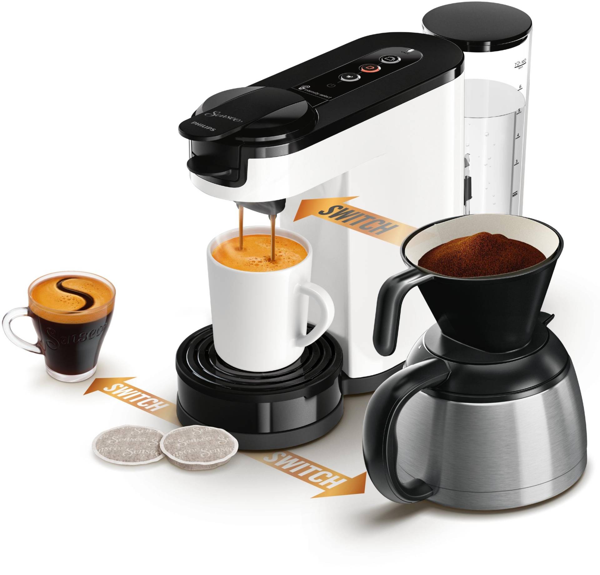 Senseo - Switch Kaffeemaschine HD6594/00 - Star White Senseo - Switch Kaffeemaschine HD6594/00 - Star White von Senseo
