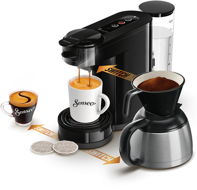Senseo - Switch Kaffeemaschine HD6594/60 - Schwarz Senseo - Switch Kaffeemaschine HD6594/60 - Schwarz von Senseo