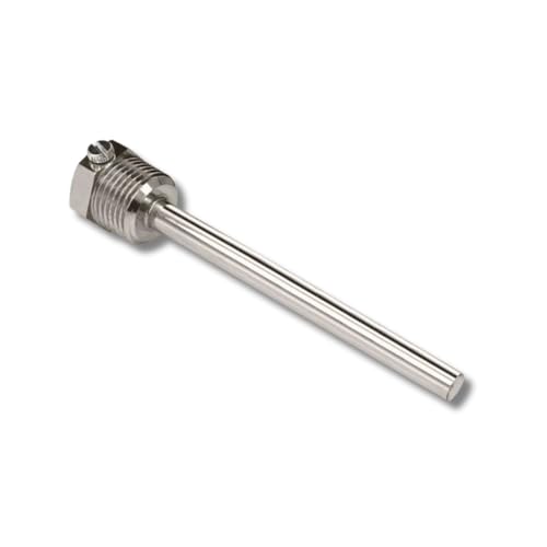 SENSORSHOP24 Tauchhülse aus Messing für Kabelfühler Tauchfühler Einschraubtauchhülse mit G1/2 Zoll Prozessgewinde Tauchhülse für Temperaturfühler (50 mm Einbaulänge) von Sensorshop24