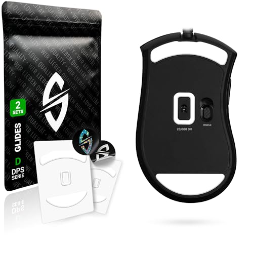 SensoryBoost DPS Glides (2er Set) für Razer DeathAdder V2 - Ultra Schnell, Abgerundet, Niedrige Reibung, Hochwertig, Langlebig - Ersatz-Mausfüße, Skates - Gaming Maus Upgrade Zubehör von SensoryBoost