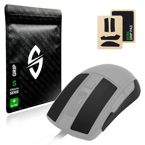 SensoryBoost Grip Tape Set für Roccat Burst Core (+ extra Grip-Pad) Schweißabsorbierend, extrem rutschfest, Ultradünn (0.5mm) Selbstklebend & Rückstandsfrei - Gaming Maus Zubehör von SensoryBoost