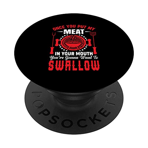 Grillfleisch lustiger Spruch - BBQ Grillen Grillabend PopSockets mit austauschbarem PopGrip Grillfleisch lustiger Spruch - BBQ Grillen Grillabend PopSockets mit austauschbarem PopGrip von Sentido BBQ Store