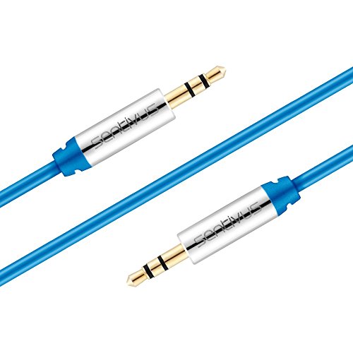 Sentivus 2m Aux Kabel, Audio Klinkenkabel 3,5mm für iPhones, iPads, Smartphones, Tablet & andere Stereo Geräte, blau von Sentivus