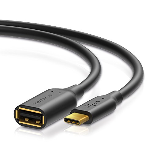Sentivus U206-010 Pro Series USB 2.0 OTG Adapter-Kabel (USB 3.1-C Stecker auf USB-A Buchse) für Smartphone, Tablet und USB-Geräte 0,10m, 0,10m, schwarz von Sentivus