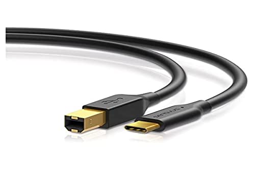 Sentivus USB 2.0 Kabel - 1.5A - B Stecker / C Stecker - 1,00m - schwarz von Sentivus