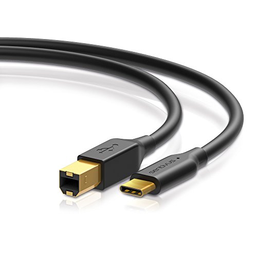 Sentivus USB 2.0 Kabel - 1.5A - B Stecker / C Stecker - 2,00m - schwarz von Sentivus