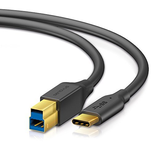 Sentivus USB 3.0 Kabel - 5Gbit / 1.5A - B Stecker / C Stecker - 2,00m - schwarz von Sentivus