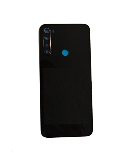 (KIT) Batterieabdeckung + doppelseitiges Klebeband + Linse kompatibel mit Xiaomi Redmi Note 8T / M1908C3XG Glas Rückseite Back Cover Rückseite + Kleber + Kameralinse (Schwarz) von Senza Marchio