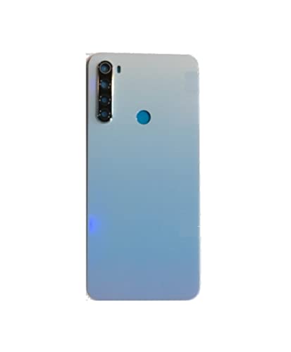 (Set) Batterieabdeckung + doppelseitiges Klebeband + Linse kompatibel mit Xiaomi Redmi Note 8T / M1908C3XG Glas hinten Back Cover Rückseite + Kleber + Kameralinse (weiß) von Senza Marchio