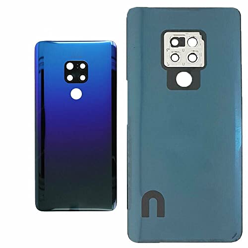 Akku-Abdeckung + doppelseitigem Klebeband + Linse kompatibel für Huawei Mate 20 / HMA-L09 HMA-L29 Ersatzteil Nr. 1 Glas Rückseite Cover + Kleber + Linse mit Rahmen (Twilight) von Senza Marchio