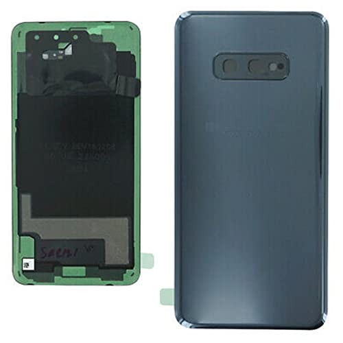 Akku-Abdeckungen + doppelseitigem Klebeband + Linse kompatibel für Samsung Galaxy S10E / G970 SM-G970F Ersatzglas Rückseite Cover Klebeband + Objektiv mit Kamerarahmen (Blau) von Senza Marchio