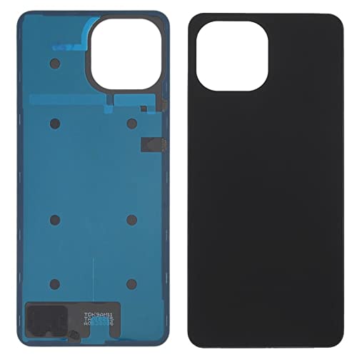 Senza Marchio Set 2 Stück Nr. 1 Akkudeckel + 1 doppelseitiges Klebeband kompatibel für Xiaomi Mi 11 Lite 5G / M2101K9G M2101K9C Glas Rückseite Back Cover Rückseite Gehäuse + Kleber (Schwarz) von Senza Marchio