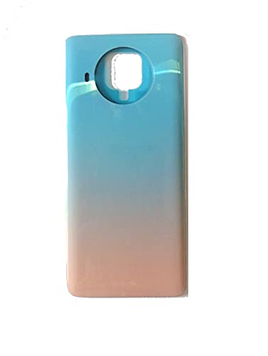 Set mit 2 Akku-Abdeckungen + doppelseitigem Klebeband kompatibel für Xiaomi MI 10T Lite 5G / M2007J17G Glas Rückseite Cover + Kleber (für Gold / Hellblau) von Senza Marchio