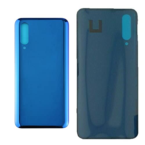 Set mit 2 Akku-Abdeckungen + doppelseitigem Klebeband kompatibel für Xiaomi Mi 9 Lite M1904F3BG MI CC9 6,39 Zoll Ersatzglas Rückseite Cover Rückseite Aufkleber Blau von Senza Marchio