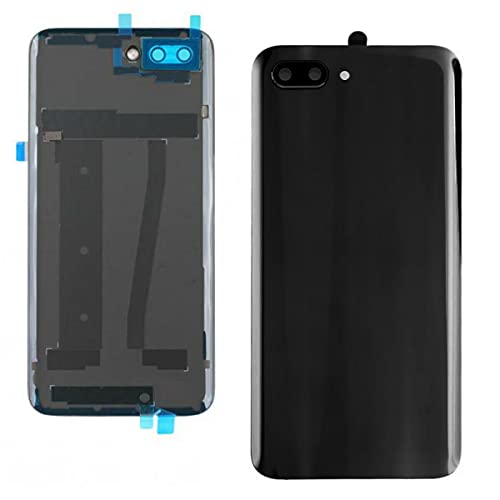 Set mit 3 Akku-Abdeckungen + doppelseitigem Klebeband + Linse kompatibel für Huawei Honor 10 /COL-AL10, COL-L29, COL-L19 Nr. 1 Glas Rückseite Cover + Kleber + Linse mit Rahmen (schwarz) von Senza Marchio