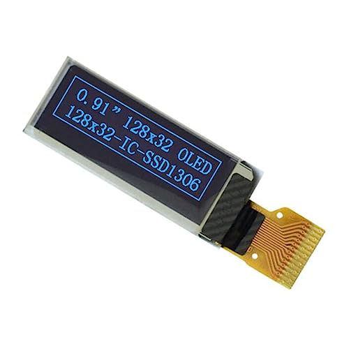 0.91 inch OLED display screen 14pin 128x32 LCD screen HD highlight (blue) von Senzooe