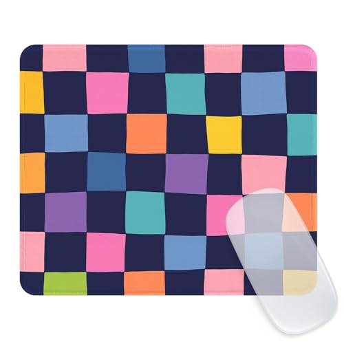 Seorsok Mauspad mit Retro-Schachbrett-Muster, hochwertig, strukturiert, waschbar, quadratisch, ästhetisch, verlängerte genähte Kanten, rutschfeste Gummiunterseite, 24,1 x 19,8 x 0,3 cm, Farbe kariert Seorsok Mauspad mit Retro-Schachbrett-Muster, hochwertig, strukturiert, waschbar, quadratisch, ästhetisch, verlängerte genähte Kanten, rutschfeste Gummiunterseite, 24,1 x 19,8 x 0,3 cm, Farbe kariert von Seorsok