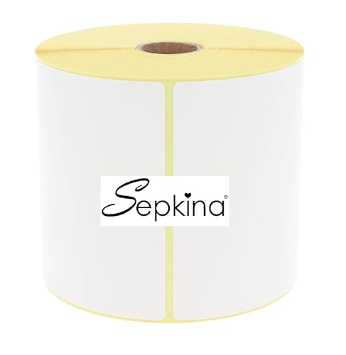 Sepkina 475 Thermo Etiketten 101,6 x 152,4 mm Zebra kompatible Versandetiketten - auf 1 Rolle DHL DPD Fedex GLS Hermes UPS Weiss (101,6 x 152,4 mm) von Sepkina