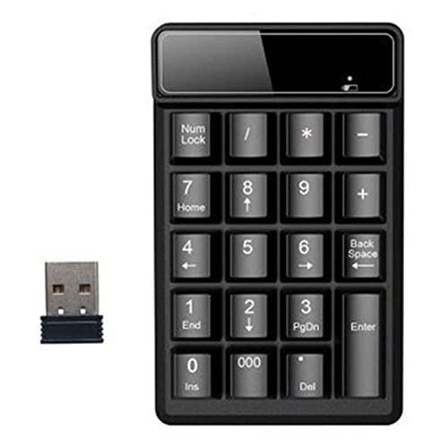 Seprendi 2,4 GHz Mini Digital USB 19 Tasten Tastatur Empfänger für Laptop Buchhaltung (A) von Seprendi