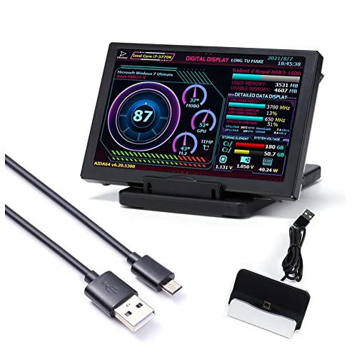 Seprendi 5 IPS Monitor Bildschirm Computer Sekundärbildschirm Monitor Bildschirm für AIDA64 Basis USB-Kabel von Seprendi