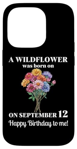 12. September Geburt Blume Aster 12 September Geburtstag Hülle für iPhone 14 Pro von September Birthday Wildflower Designs
