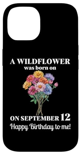12. September Geburt Blume Aster 12 September Geburtstag Hülle für iPhone 14 von September Birthday Wildflower Designs