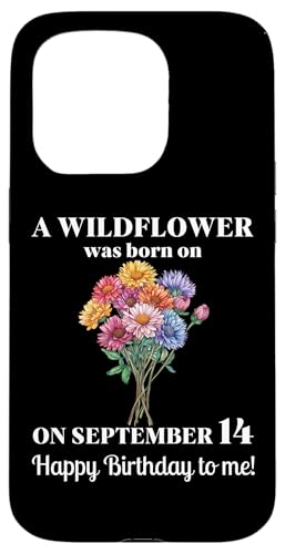 14. September Geburt Blume Aster 14 September Geburtstag Hülle für iPhone 15 Pro von September Birthday Wildflower Designs