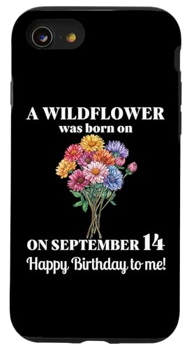 14. September Geburt Blume Aster 14 September Geburtstag Hülle für iPhone SE (2020) / 7 / 8 von September Birthday Wildflower Designs