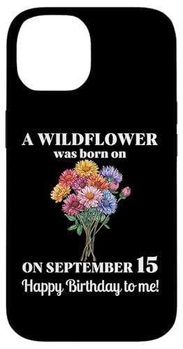 15. September Geburt Blume Aster 15 September Geburtstag Hülle für iPhone 14 von September Birthday Wildflower Designs