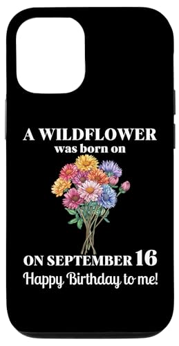 16. September Geburt Blume Aster 16 September Geburtstag Hülle für iPhone 12/12 Pro von September Birthday Wildflower Designs