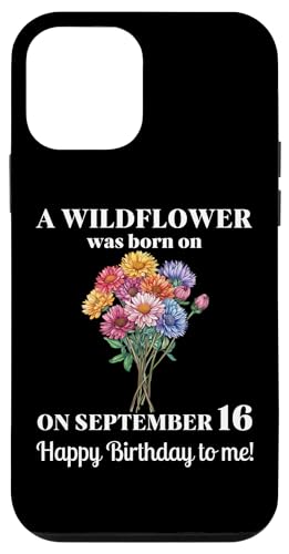16. September Geburt Blume Aster 16 September Geburtstag Hülle für iPhone 12 mini von September Birthday Wildflower Designs
