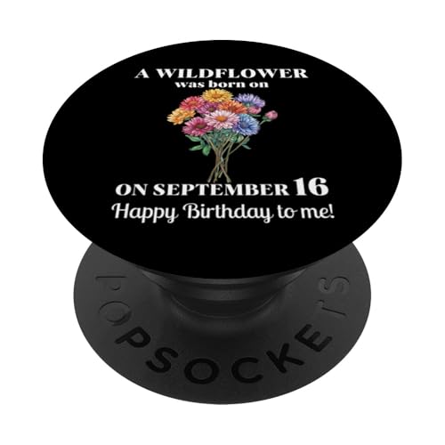 16. September Geburt Blume Aster 16 September Geburtstag PopSockets Klebender PopGrip 16. September Geburt Blume Aster 16 September Geburtstag PopSockets Klebender PopGrip von September Birthday Wildflower Designs