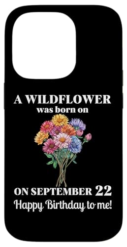 22. September Geburt Blume Aster 22 September Geburtstag Hülle für iPhone 14 Pro von September Birthday Wildflower Designs