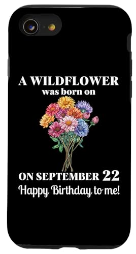 22. September Geburt Blume Aster 22 September Geburtstag Hülle für iPhone SE (2020) / 7 / 8 von September Birthday Wildflower Designs