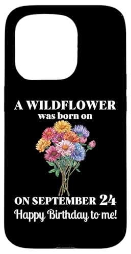 24. September Geburt Blume Aster 24 September Geburtstag Hülle für iPhone 15 Pro von September Birthday Wildflower Designs