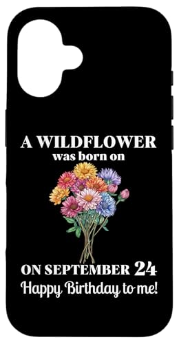 24. September Geburt Blume Aster 24 September Geburtstag Hülle für iPhone 16 von September Birthday Wildflower Designs