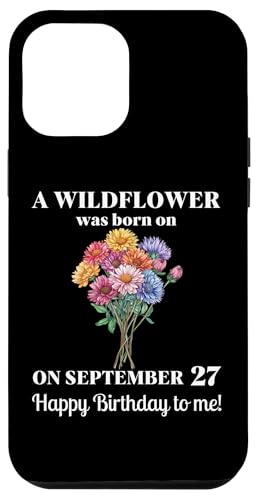 26. September Geburt Blume Aster 26 September Geburtstag Hülle für iPhone 12 Pro Max von September Birthday Wildflower Designs